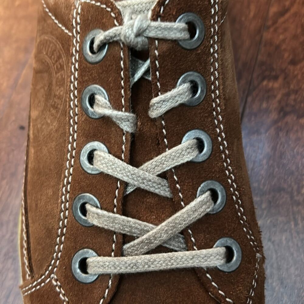 Josef Seibel Cognac Brown Suede Sneakers, Classic Lace-Up Design, Size 8 - Picture 10 of 16
